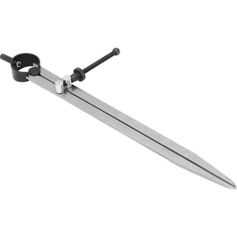 Compas à ailettes réglable avec écrou à ressort pour le traçage et le marquage du cuir 250 mm (1/5)