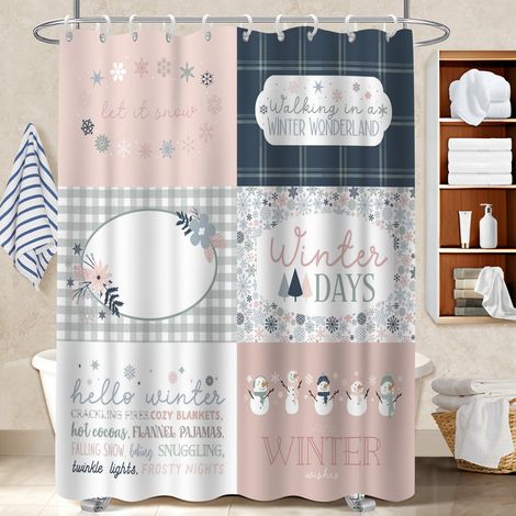 Voile de douche polyester 180x180 Élégant bâche polyester douche pour maison de vacances au bord de la mer (1/5)