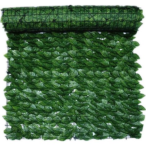 1 Roll Artificial Hedge Plant Fence Green Leaf Wall Decoration for Garden Wedding (1/5)