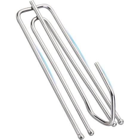 Ganchos para cortinas de acero inoxidable, ganchos de 4 puntas para rieles de cortina, 60 ganchos con clip para ventanas para colgar cortinas y anillas.