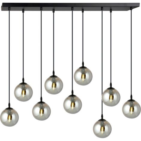 Lustre Emibig COSMO 9xE14 noir graphite réglable H120 cm (1/5)