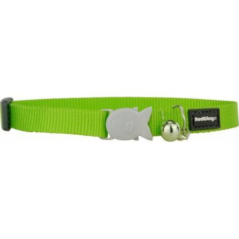 Katzenhalsband Red Dingo Neongrün (1,2 x 20-32 cm)