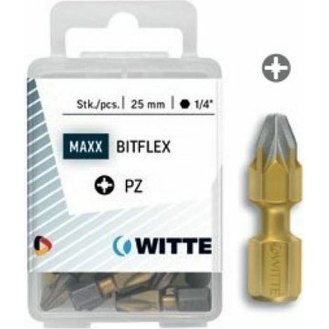 Set di punte WITTE PZ 3 DIAMOND FLEX Pozidriv PZ3 5 Unità (1/2)