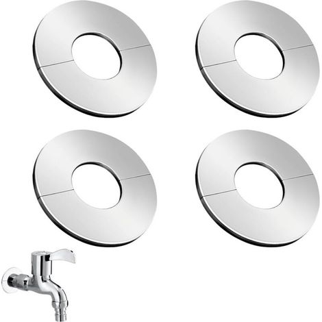 4-teilige Duscharmatur-Rosette Ø 23 mm, flache Edelstahl-Armaturenrosette, Heizkörperrosette für Armaturen, Rohre, Wasserleitungen, Heizkörper, Duschen (1/5)
