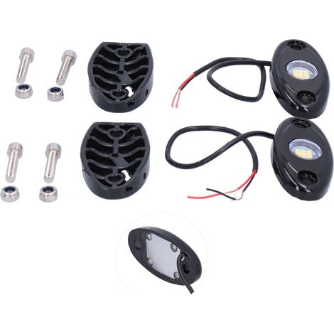 Set mit 2 weißen LED-Unterbodenleuchten, 9 LEDs, IP68 wasserdicht, universell einsetzbar für PKW, Pickup, Geländewagen, UTV, ATV und Offroad-Fahrzeuge (1/5)