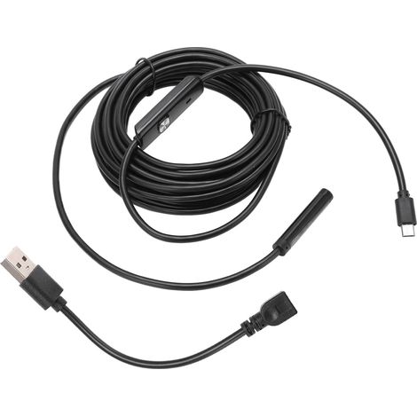 Endoscope pour téléphone portable AN97-8 8 mm, étanche, à 6 LED, pour l'inspection des installations électriques et la maintenance, portée 5 m / 16,4 pi (1/5)