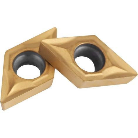 Juego de 10 cuchillas de inserción rotativas AIDUCHO para fresadoras CNC, carburo con forma de diamante DCMT070204 US735 DCMT51.51, herramienta de torneado y roscado para acero, para tornos y fresador (1/5)