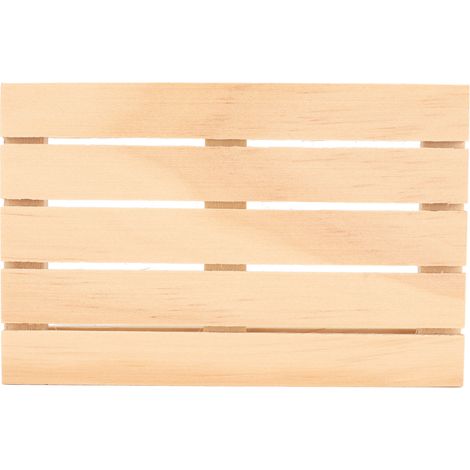 Lot de 10 sous-verres rectangulaires en bois, à polir à la main, antidérapants et évidés, adaptés aux tables basses et aux bureaux. (1/5)