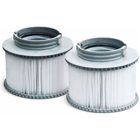 Mspa Spa-Filter – 2er-Pack – Ø 11,5 x 8,6 cm – Weiß (1/5)