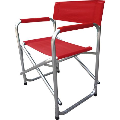 Direction de la chaise de camping en aluminium et en polyester d'Oxford Red