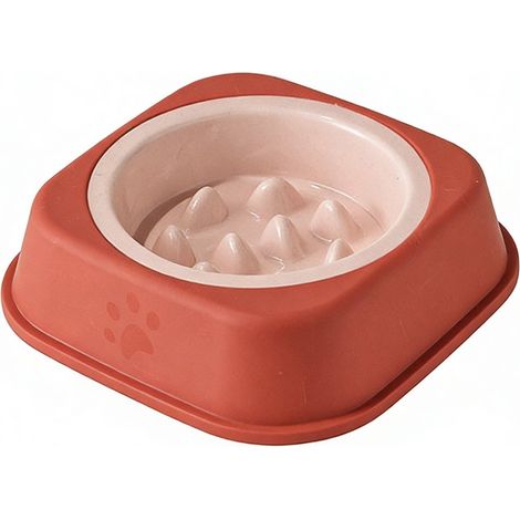 Bol Alimentaire Ralentisseur - Céramique Intérieure Détachable - Support Antidérapant En Plastique - Pour Chats Et Chiens - 1 Pièce (1/5)