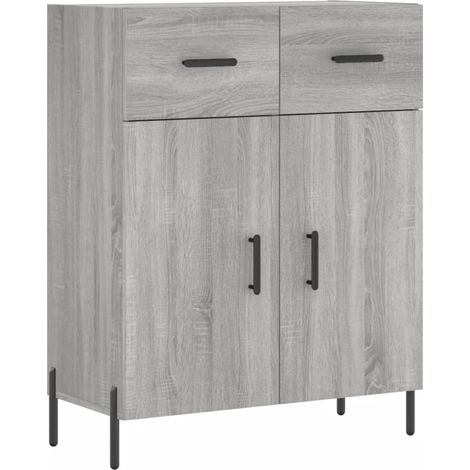 Aparador cómoda mueble de almacenaje organizador para cocina salón salón Sonoma 695 x 34 x 90 cm madera de ingeniería gris 020036430