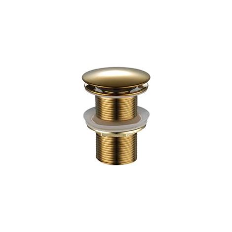 Bouchon de vidange escamotable pour lavabo de salle de bain, doré, système de vidange escamotable pour lavabo, ensemble de vidange à ressort et à pression, fabriqué en cuivre résistant à la corrosion,