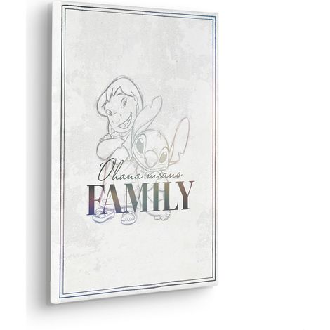 Komar Canvasbild Lilo und Stitch Family Goals - 40 x 30 cm - Bild auf Keilrahmen - für Kinderzimmer (1/2)