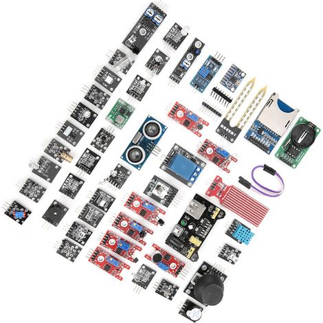 Kit 45 modules capteurs compatibles Arduino, ensemble professionnel pour projets DIY, carte de développement évolutive pour débutants et experts (1/5)