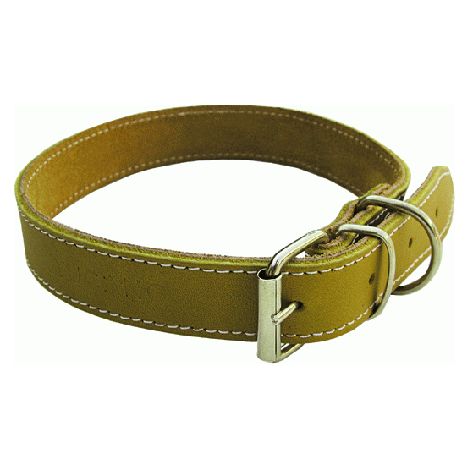 collier pour chien en cuir de buffle cousu largeur 20 mm long 45 cm colliers pour chien