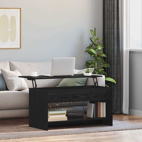 Couchtisch Schwarz Eichen-Optik 80 x 50,5 x 41,5 cm