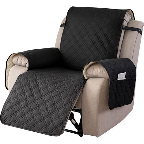 [Negro, 71 cm] Funda impermeable, antideslizante y lavable para sillón reclinable (con elástico) (1/5)