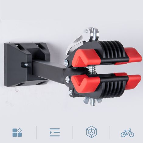 Support mural pour vélo, largeur réglable, durable et résistant, convient aux vélos de route et aux VTT, taille unique. (1/5)