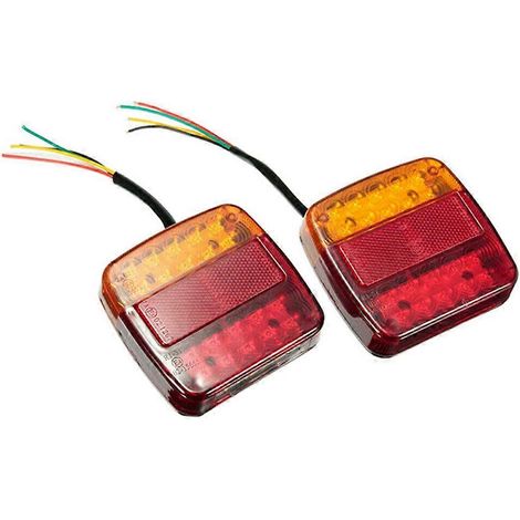 2Pcs 12V 26LED Wasserdichte Auto Rücklicht Abschleppen Rücklicht für RV ATV Motorrad Bremsleuchte Stop Kennzeichen reflektor (1/5)