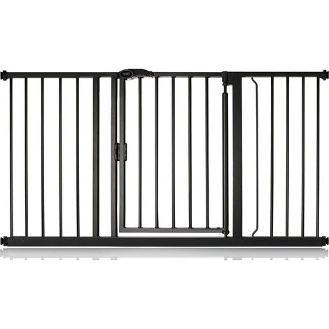 Safetots Barrière De Sécurité À Pression, Barrière D'escalier Pour Bébé 139,8cm - 146,8cm, Couleur Noir Mat
