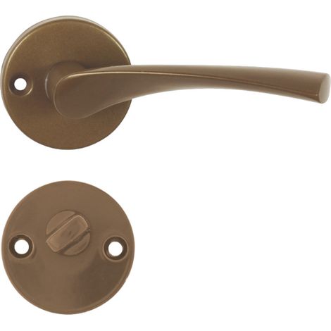 Poignée de porte d'entrée à cylindre – Finition élégante – Entraxe 50mm – Sens d'ouverture gauche/droite – Pour portes intérieures – Domino