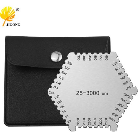 Peigne hexagonal de haute précision en acier inoxydable pour film humide, jauge d'épaisseur de film humide, jauge d'épaisseur de film humide, jauge d'épaisseur de film de peinture humide (1/5)