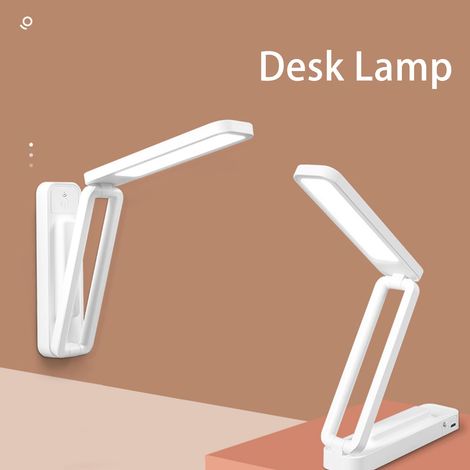 Kreative Schreibtischlampe für Studentenwohnheime, wiederaufladbar und faltbar, mit Klappdeckel, komfortable Leselampe fürs Bett, weißes Licht (947), wiederaufladbar, 2000 mAh (1/5)