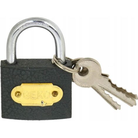Geko Cadenas sécurisé gris argenté 38 mm haute qualité (1/3)