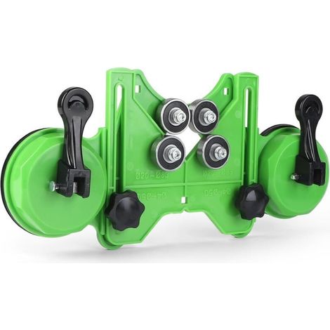 Gabarit de perçage réglable de 4 à 83 mm avec double ventouse, positionneur de fixation, guide de perçage diamanté pour céramique, carrelage, verre et marbre. (1/4)