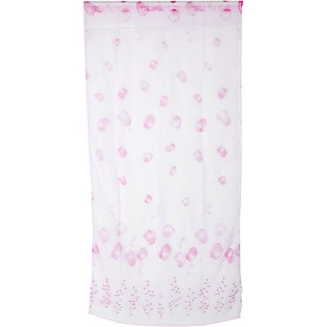Voile fenêtre motif floral - Panneau rideaux transparent chambre salon (1/4)