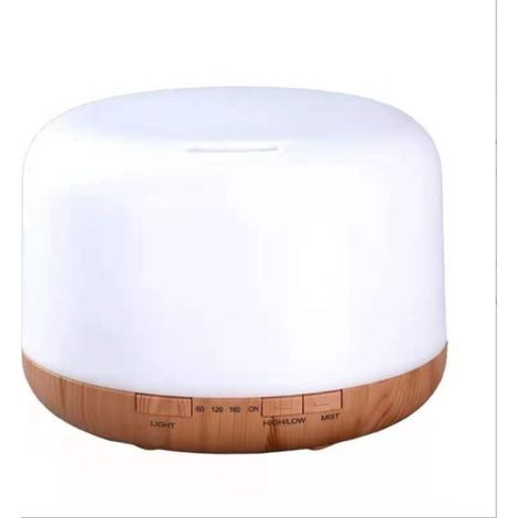 500ml Diffuseur d'Huiles Essentielles, Premium 5 en 1 à Ultrasons Electrique Vaporizer Humidificateur, Minuterie et Arrêt Automatique sans eau, 7 Couleurs de Lumière LED pour Yoga, Maison， (1/5)