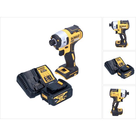 Llave de impacto sin cable DeWalt DCF 887 M1 18 V 205 Nm 1/4" sin escobillas + 1x batería recargable 4,0 Ah + cargador
