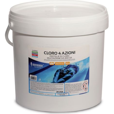 Multiazione in pastiglie per piscina San Marco 4 azioni 10 Kg (1/3)
