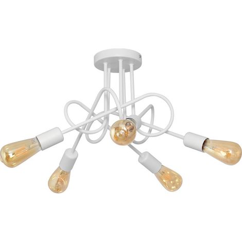 Helam OXFORD Plafonnier Semi-Encastré Multi Bras Blanc 50cm (1/5)