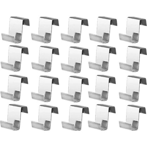 Lot de 4 pinces pour serre, en acier inoxydable, extra solides, résistantes aux tempêtes, accessoires de serre pour plaques creuses, plaques de serre, plaques à double paroi