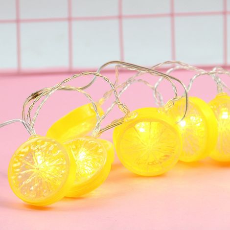1,5 m lange Lichterkette mit 10 LEDs für Garten, Weihnachten, Feiertage und Partys (Zitrone) (1/5)