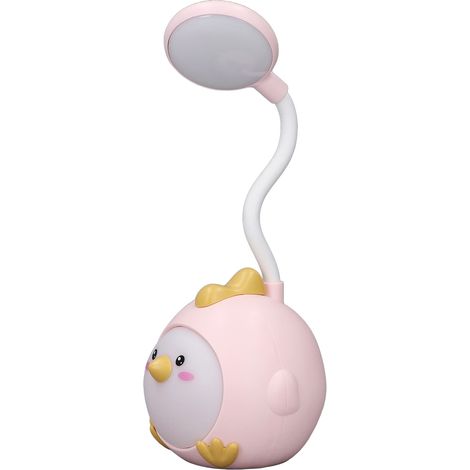 Lampe de bureau LED pour étudier, protection des yeux, veilleuse rechargeable USB, idéale pour les ateliers, les activités et les cadeaux, Petit Coq n° 1 Rose Perle (1/5)