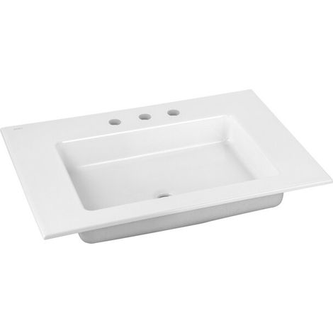 Keuco Royal 60 lavabo en céramique 32140310703, 705x17x538 mm, pour 3 trous de robinetterie, blanc - 32140310703 (1/2)
