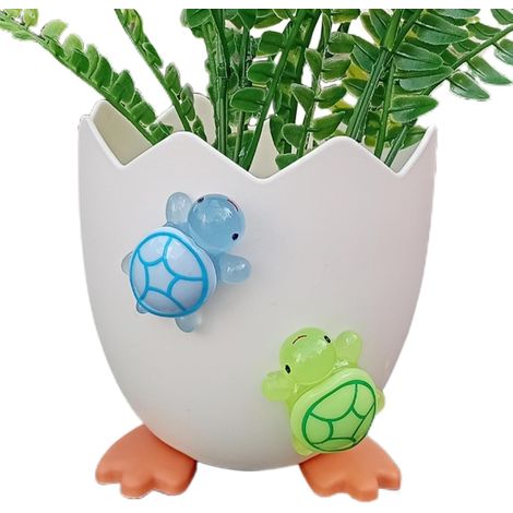 Pflanzer mit Schildkröte Eierschalen mit Schildkröte Cactus
