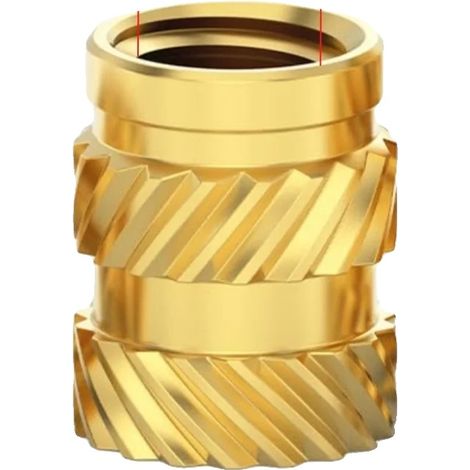 Inserti per dadi, in ottone, con scanalatura, 100 pezzi M3X4X5 (1/2)