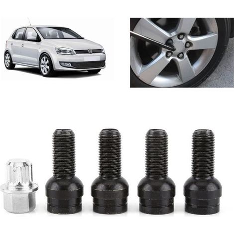 Écrous antivol conique avec Clé pour Audi Golf Jettae