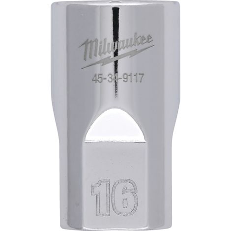 Milwaukee 4932480014 Bussola corta, attacco da 1/2", dimensione 16 mm (1/2)