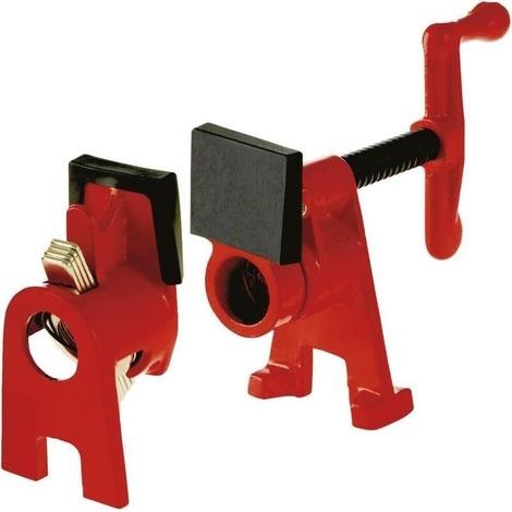 1 pièces 3/4" Serre-Joint en Tube Collier de Serrage Dispositif de Serrage Rapide, Set Établi de Travail du Bois en Fer, ensembles de serre-tubes à visser à serrage rapide (1/4)