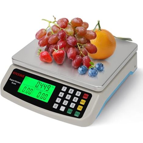 Balance de Cuisine Numérique 30kg en Acier Inoxydable - Précision 1g Avec Fonction Tare et Compteuse - Pour Aliments, Charcuterie et Usage Professionnel (1/5)