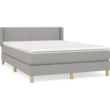 Maison Exclusive - Giroletto a Molle con Materasso Grigio Chiaro 140x190cm Tessuto