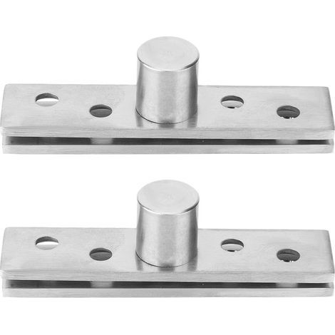 2 Pièces Charnière Pivotante 360° en Acier Inoxydable pour Porte Rotative, Longueur 75mm, Pivot Central (1/5)