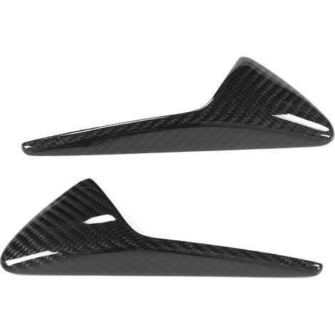 Paire de caches d'aération pour caméra d'aile latérale en véritable fibre de carbone, compatibles avec Tesla Model 3 SX Y, finition brillante. (1/5)