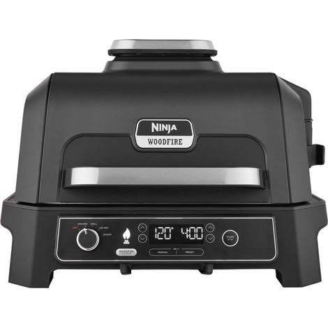 Barbecue électrique et fumoir avec thermometre - NINJA - Woodfire Pro XL - OG850EU - Barbecue et Air fryer d'extérieur
