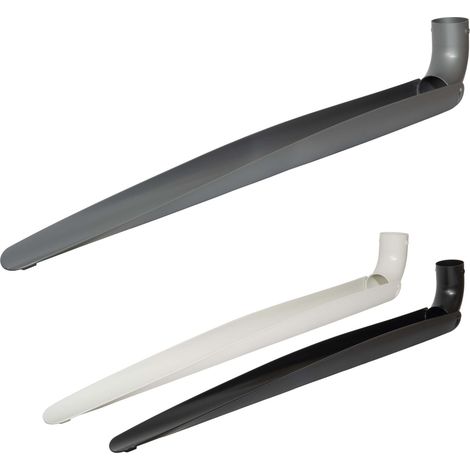 Jardinion Rallonge de tuyau de descente pliable 9 x 150 cm Gouttière pour gouttières et systèmes de drainage de toiture - Argent